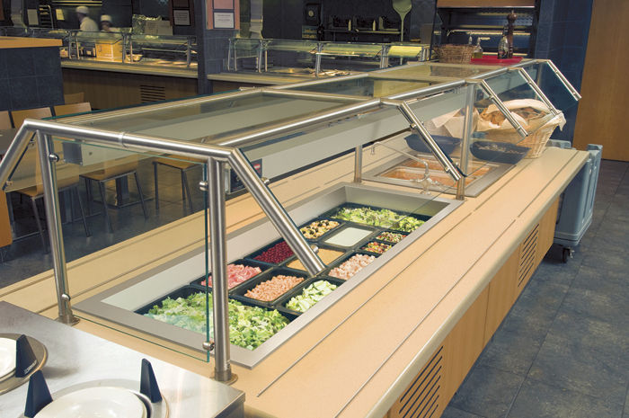 salad Bar Refrigerated Buffet Display